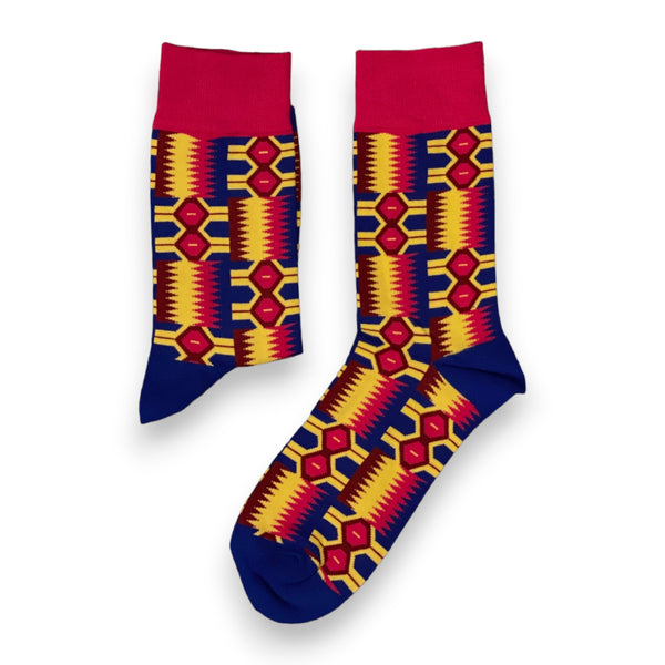 Afrikaanse sokken / Afro socks set SANKOFA met tasje - Set van 5 