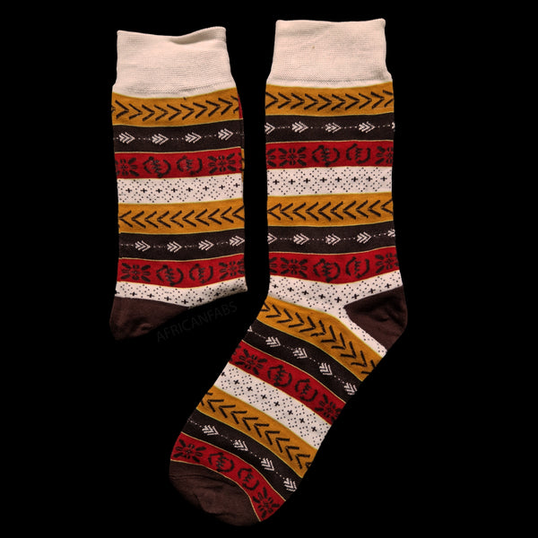Afrikaanse sokken / Afro socks set BAMABARA met tasje - Set van 4