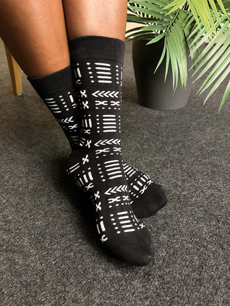 Afrikaanse sokken / Afro socks set NKEM met tasje - Set van 5 