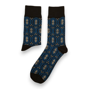 Chaussettes africaines / chaussettes afro - Bleu Bogolan