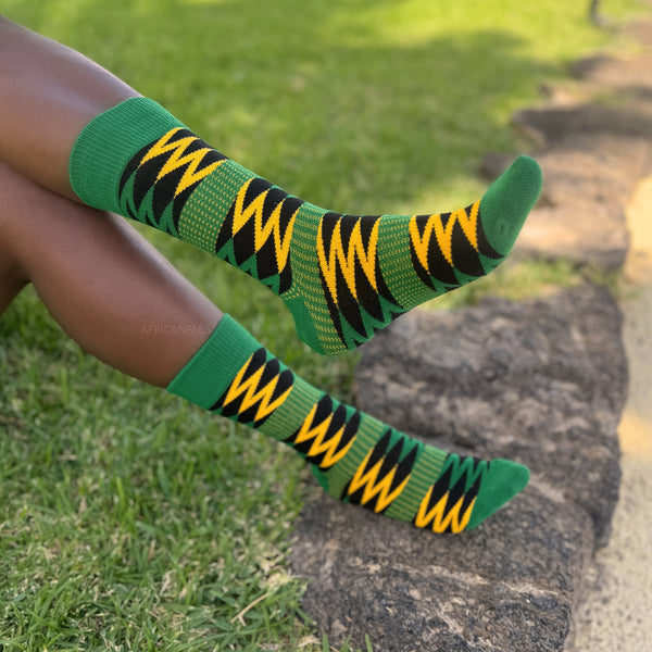 Afrikaanse sokken / Afro socks set AKWAABA met tasje - Set van 5 