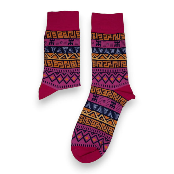 Afrikaanse sokken / Afro socks set SANKOFA met tasje - Set van 5 