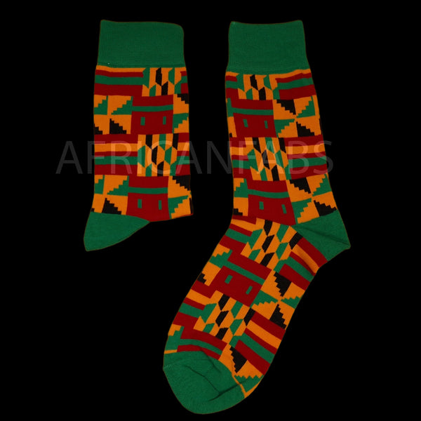 Afrikaanse sokken / Afro socks set AKWAABA met tasje - Set van 5 