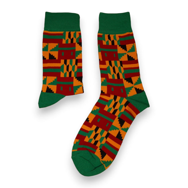 Afrikaanse sokken / Afro socks set AKWAABA met tasje - Set van 5 