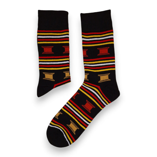 Afrikaanse sokken / Afro socks set AKWAABA met tasje - Set van 5 