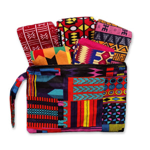 Afrikaanse sokken / Afro socks set SANKOFA met tasje - Set van 5 