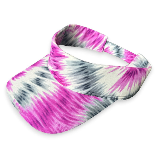 African print Sun visor cap - Purple Tie Dye