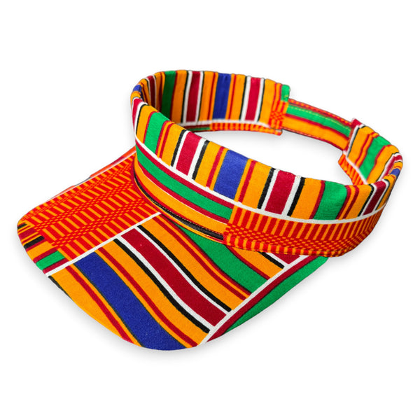 Casquettes pare-soleil à imprimé africain - Orange kente