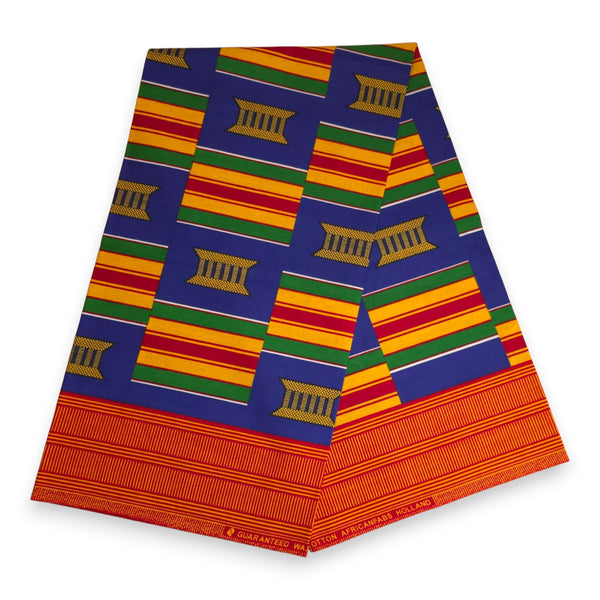 Casquettes pare-soleil à imprimé africain - Bleu Multicolore Kente Pride