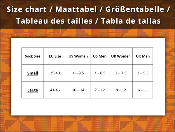 Afrikaanse sokken / Afro sokken / Set van 3 paar EVA