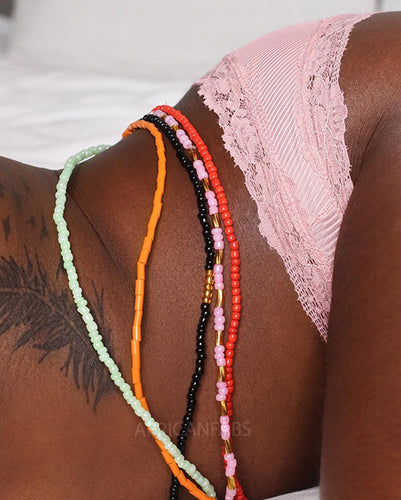 Baya Bijoux / Bine Bine / Waist Beads / Perles De Taille africaine - Aburié - Or (non élastique)