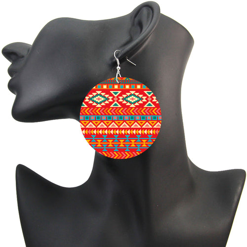 Orange red tribals | African inspired earrings