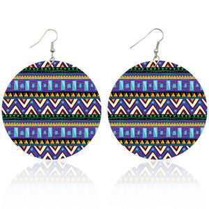 Blue / Green Tribal patterns | African inspired earrings