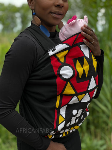 African Print Baby Carrier / Baby sling / baby wrap - Samakaka Red