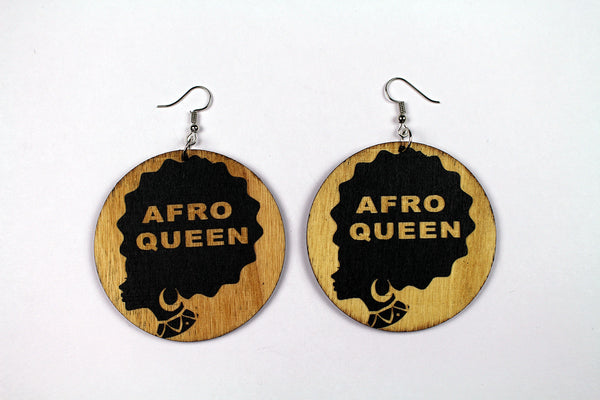Afrikaanse oorbellen hout | Afro Queen