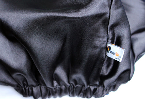 Easy headwrap / hoofddoek - Satijnen binnenkant - Groen Botanical Flow