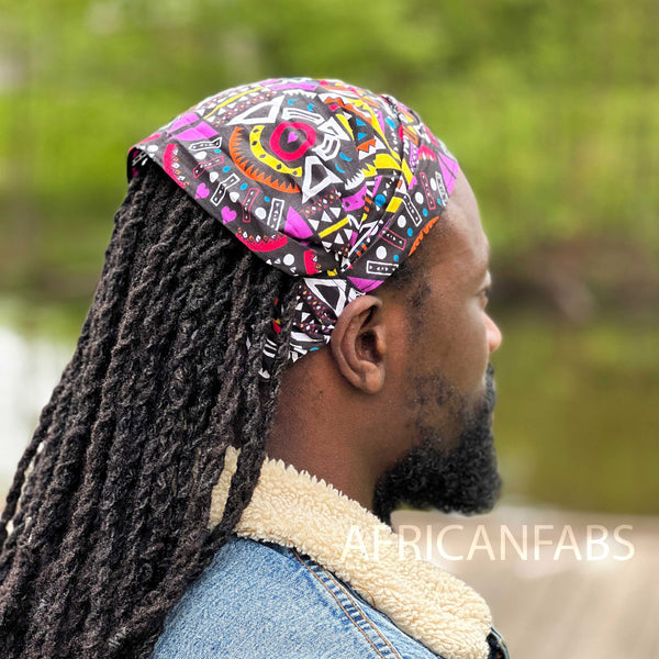 Haarband / Hoofdband in Afrikaanse print - Unisex Volwassenen - Roze multicolor