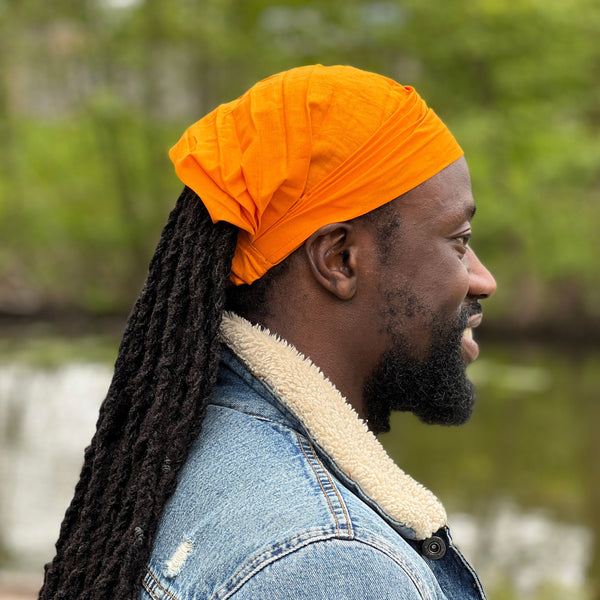 Orange Headband - Unisex Adults - Cotton Hair Accessories