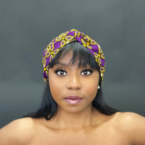 Bandeau imprimé africain - Adultes - Accessoires pour cheveux - Violet