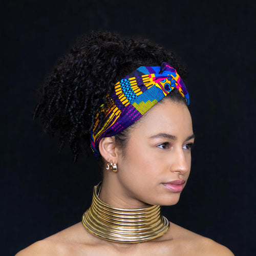 Haarband / Hoofdband in Afrikaanse print - Multicolor kente