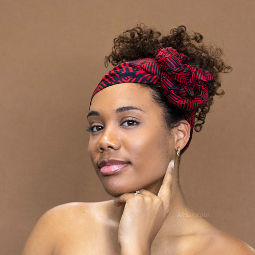 Afrikaanse Rode fade effect hoofddoek - headwrap