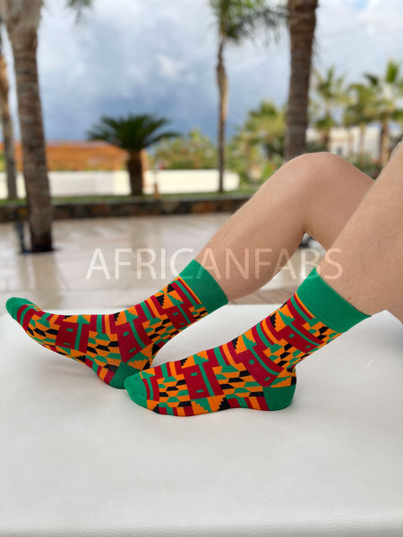SJAAL & SOK SET - Afrikaanse print kente Winter Sjaal + Sokken