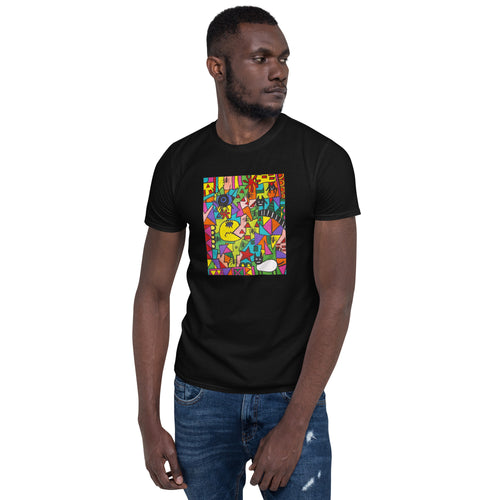 T-shirt Unisex - STEUN EEN GOED DOEL - Kunst uit Zuid-Afrika SA02 (Meerdere kleuren)