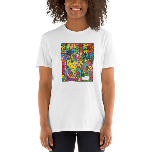 T-shirt Unisex - STEUN EEN GOED DOEL - Kunst uit Zuid-Afrika SA02 (Meerdere kleuren)