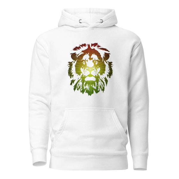 Hoodie - Unisex - Lion Head in Pan African colors D021 (Hoodie in multiple colors)